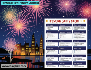 Printable Firework Night Checklist